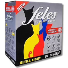 Feles Ultra Light 8 lt Topaklanan Kedi Kumu